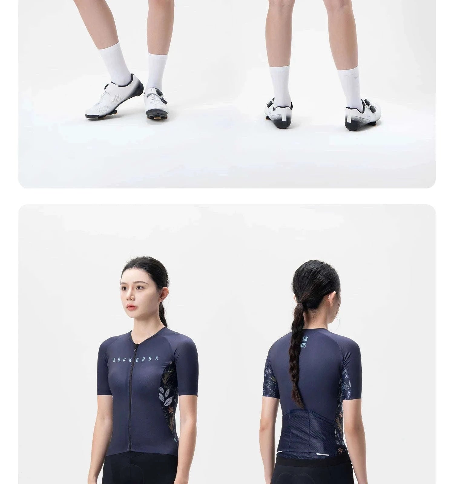 Women’s Cycling Jersey with Full Zipper Breathable Summer MTB Shirt-15110001-D / Asian 2XL(EUR XL)