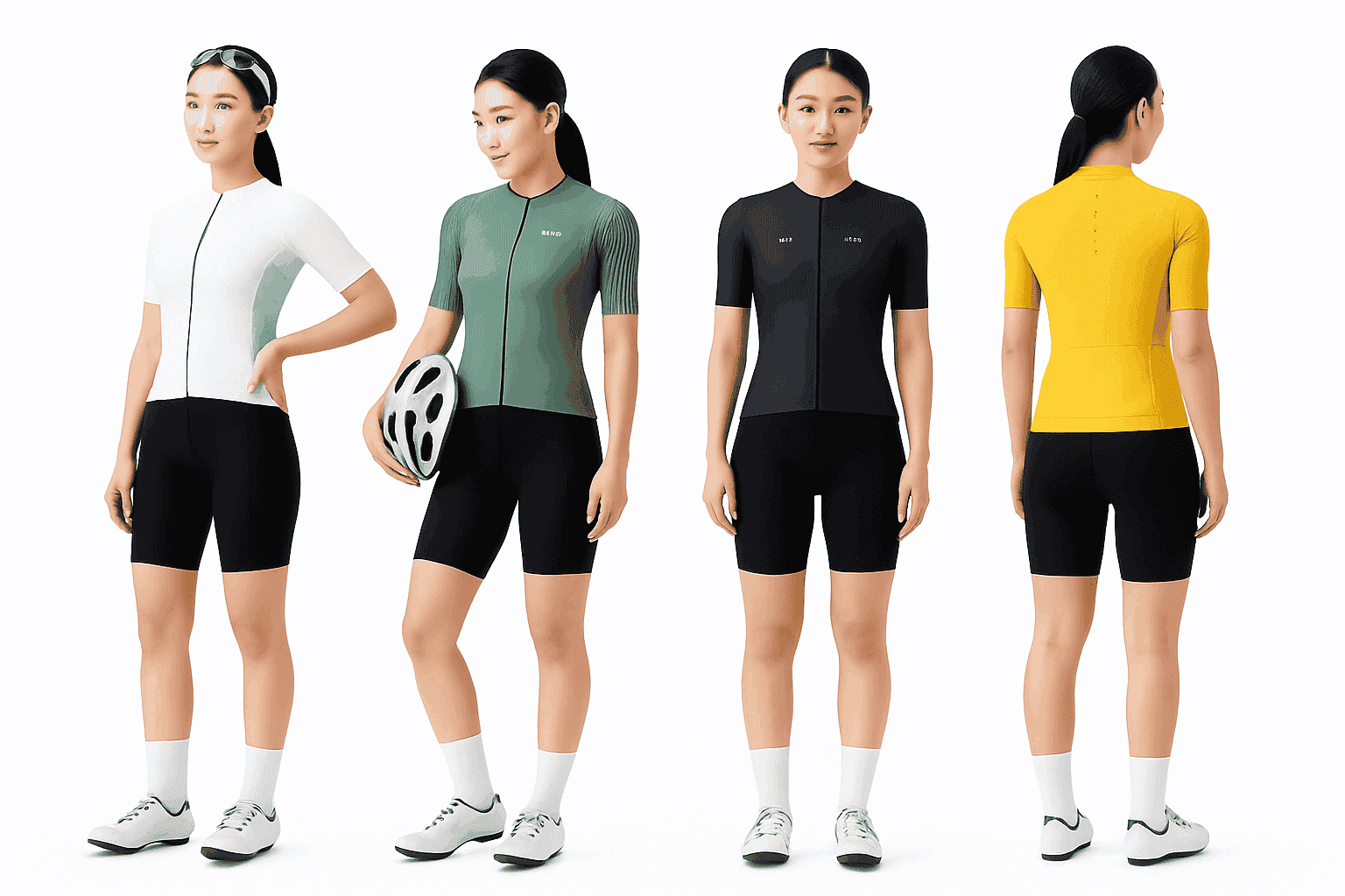 Women’s Cycling Jersey with Full Zipper Breathable Summer MTB Shirt-15110001-D / Asian 2XL(EUR XL)