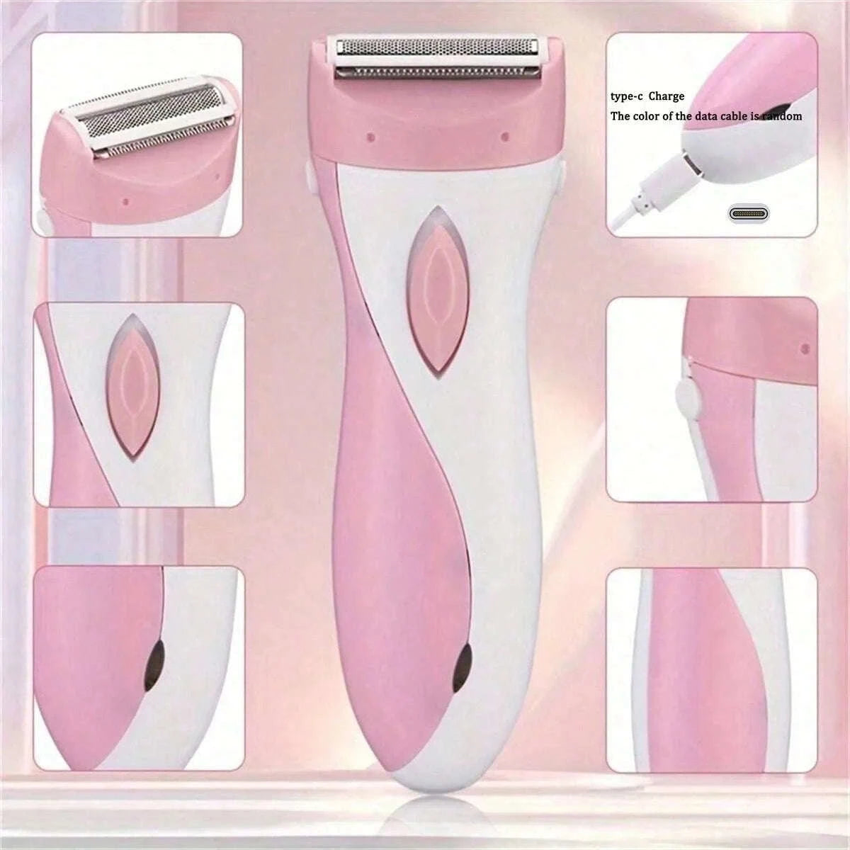 Women's Electric Razor USB Rechargeable Lady Shaver with Foil Blade-United States / 5 in 1