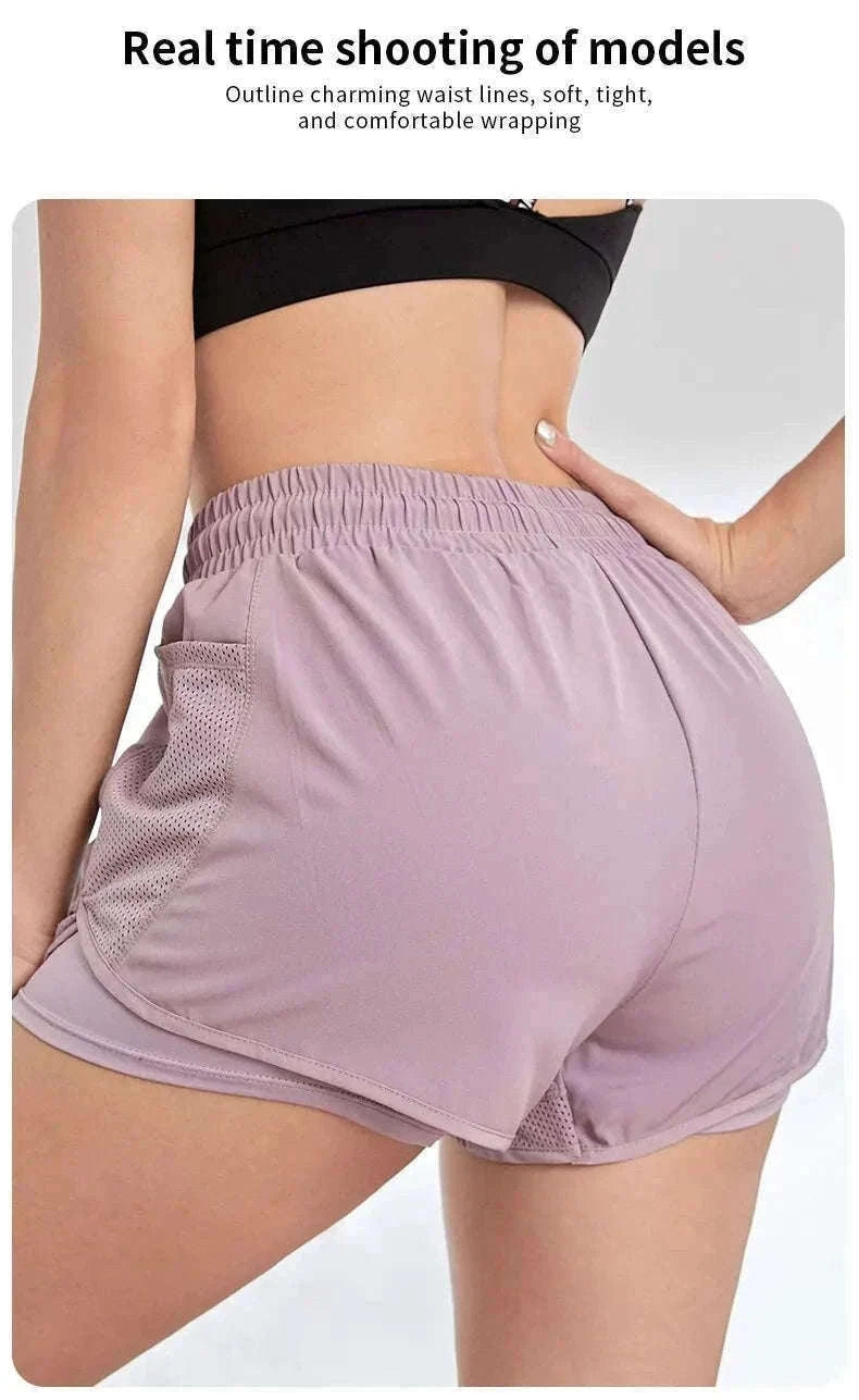 Women’s Fake Two-Piece Yoga Leggings with Pockets-S / black