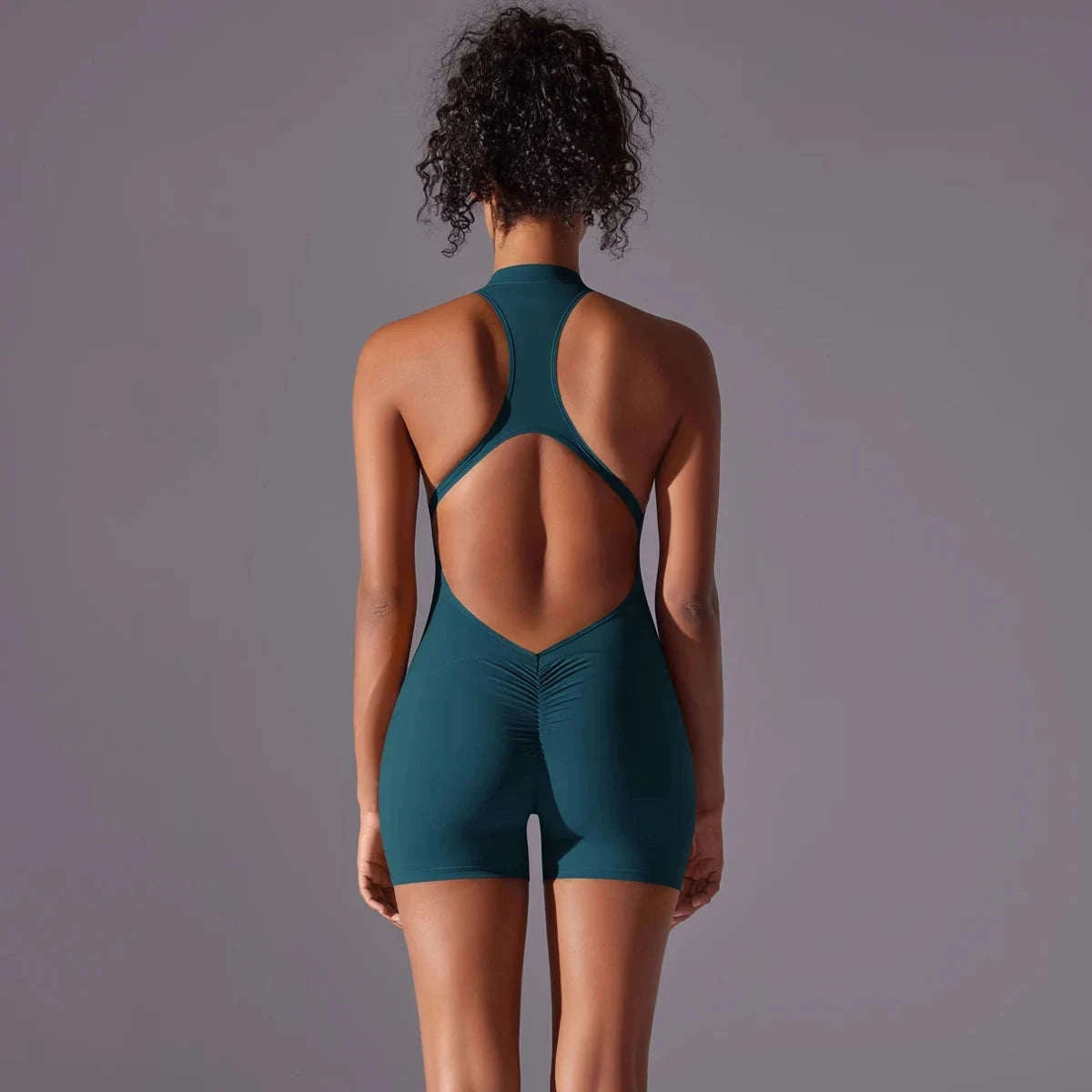 Women’s Fitness Bodysuit for Yoga, Gym and Quick-Dry Comfort-Cocoa / XL