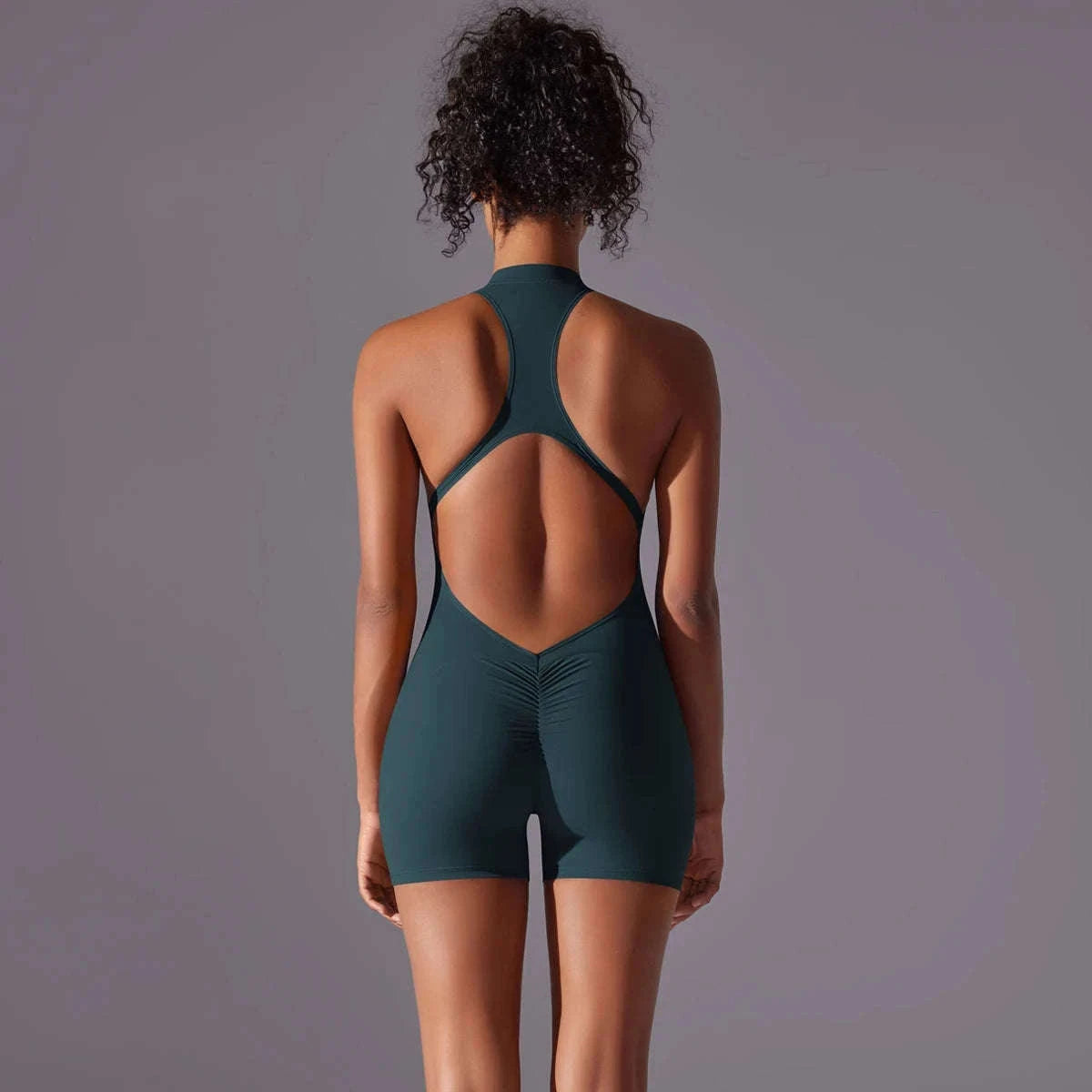 Women’s Fitness Bodysuit for Yoga, Gym and Quick-Dry Comfort-Cocoa / XL