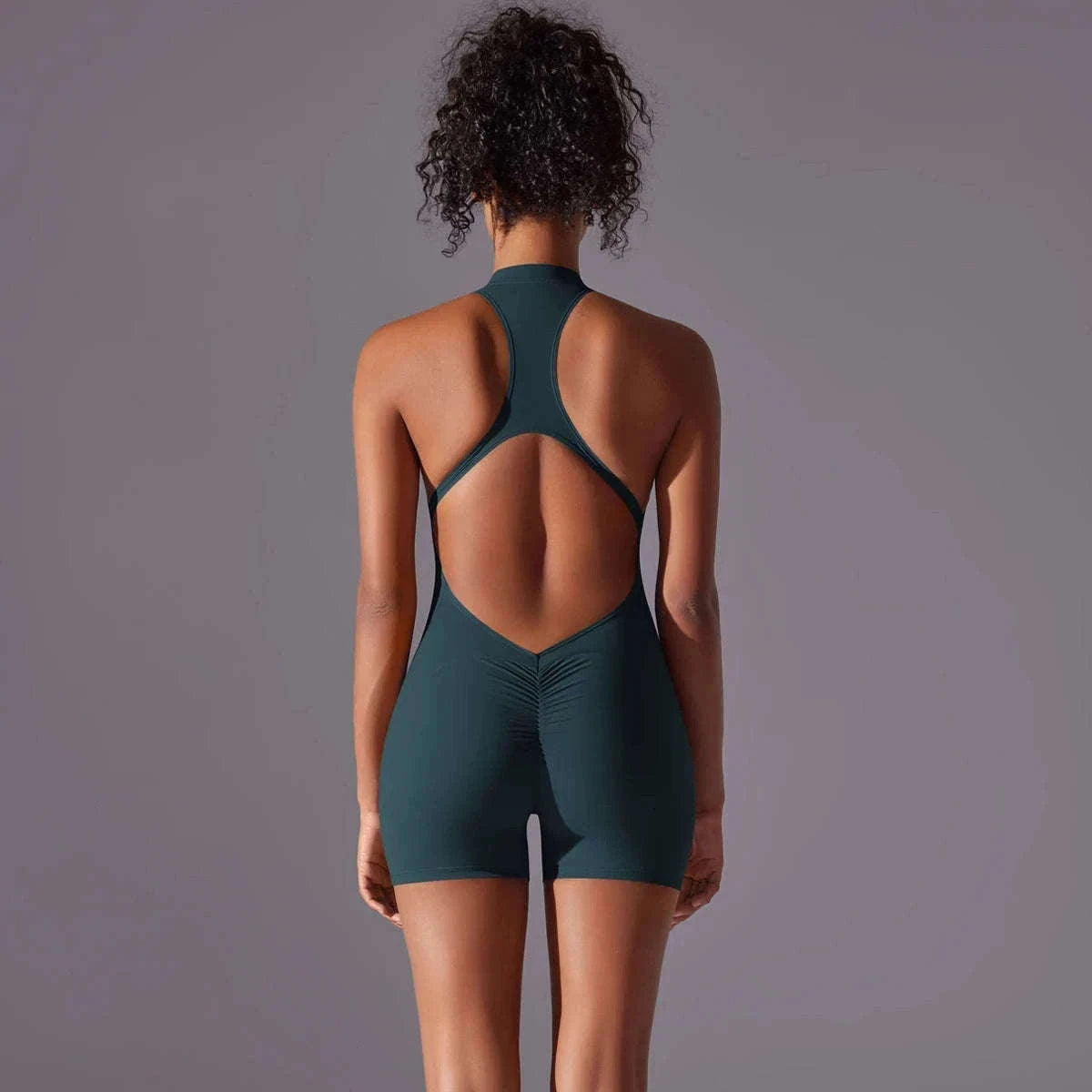 Women’s Fitness Bodysuit for Yoga, Gym and Quick-Dry Comfort-Cocoa / XL