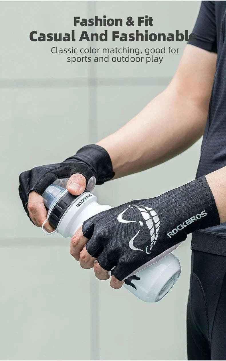 Women’s Gel Padded Cycling Gloves Half Finger Breathable Bike Gloves-S295-B / S
