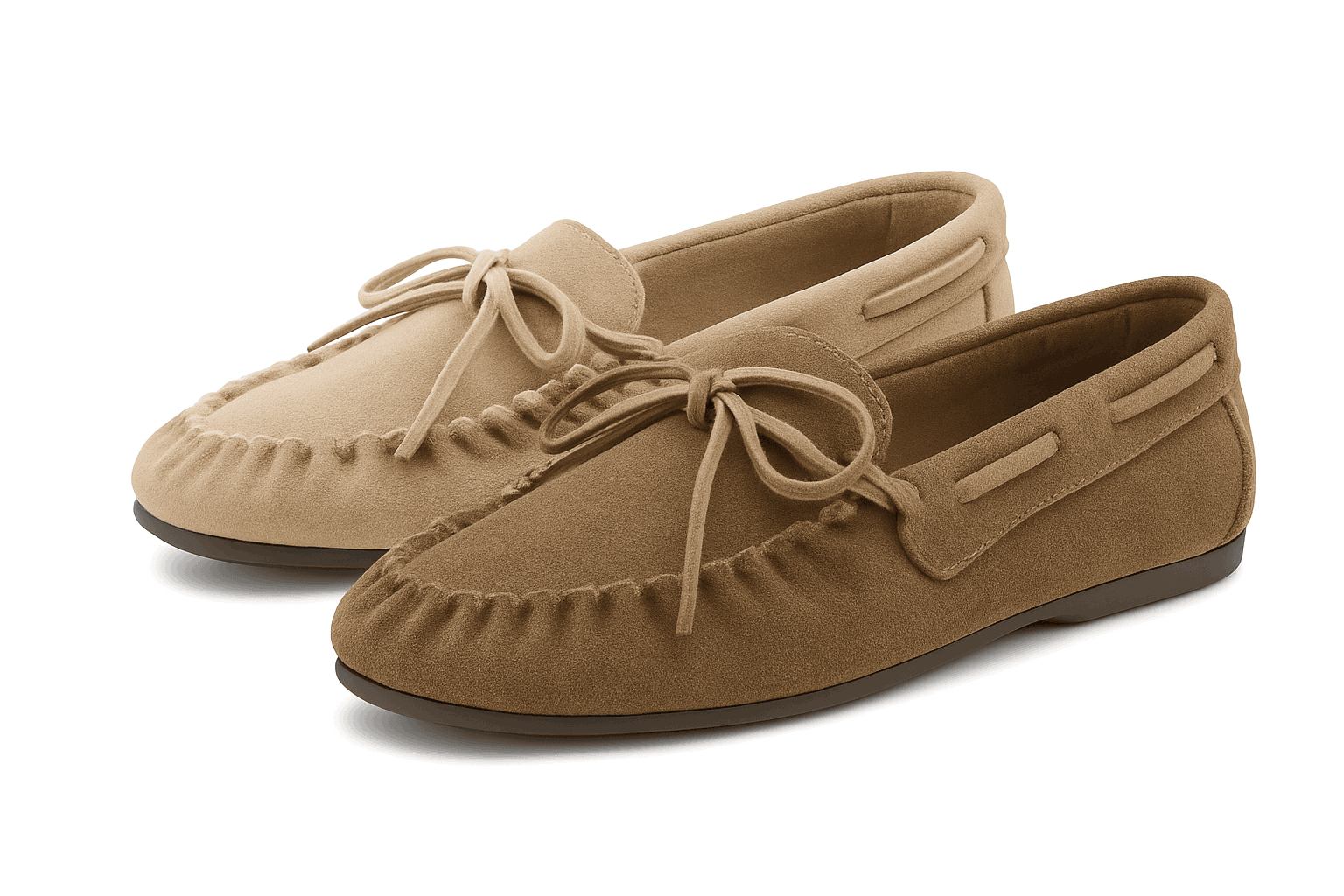 Women's Hand-Sewn Pleated Loafers Flats-brown / 39 / China Mainland