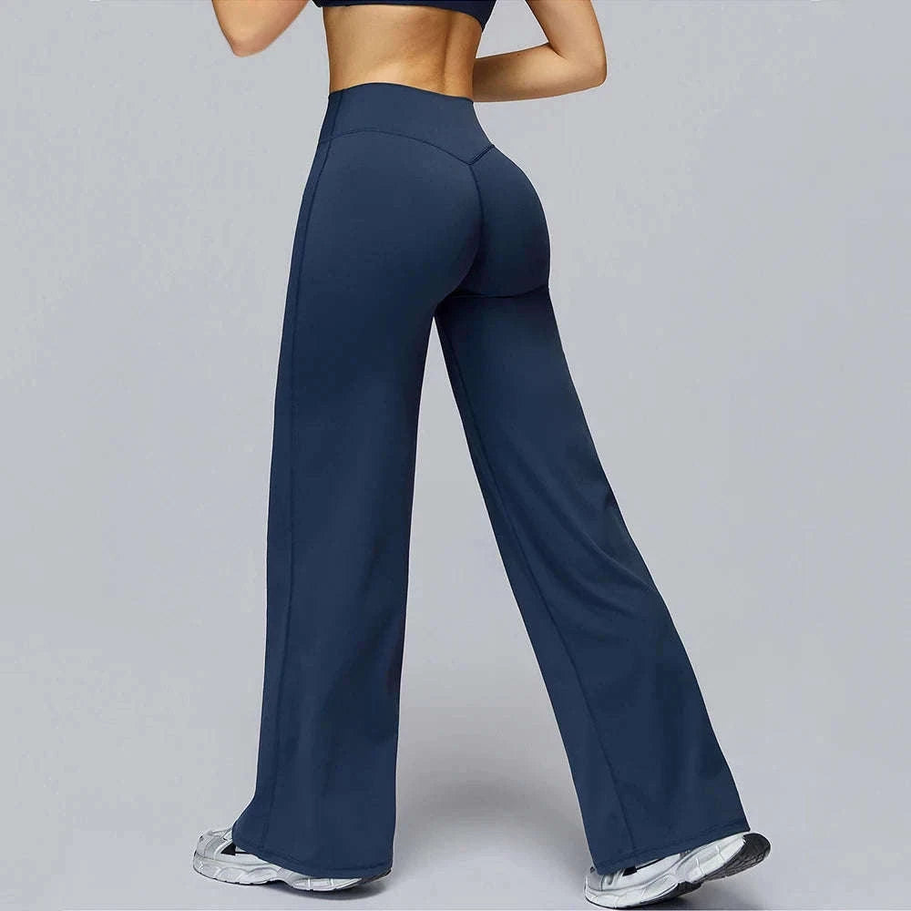 Women’s High Waist Flare Yoga Leggings for Comfort and Style-Lava Red / L / CHINA
