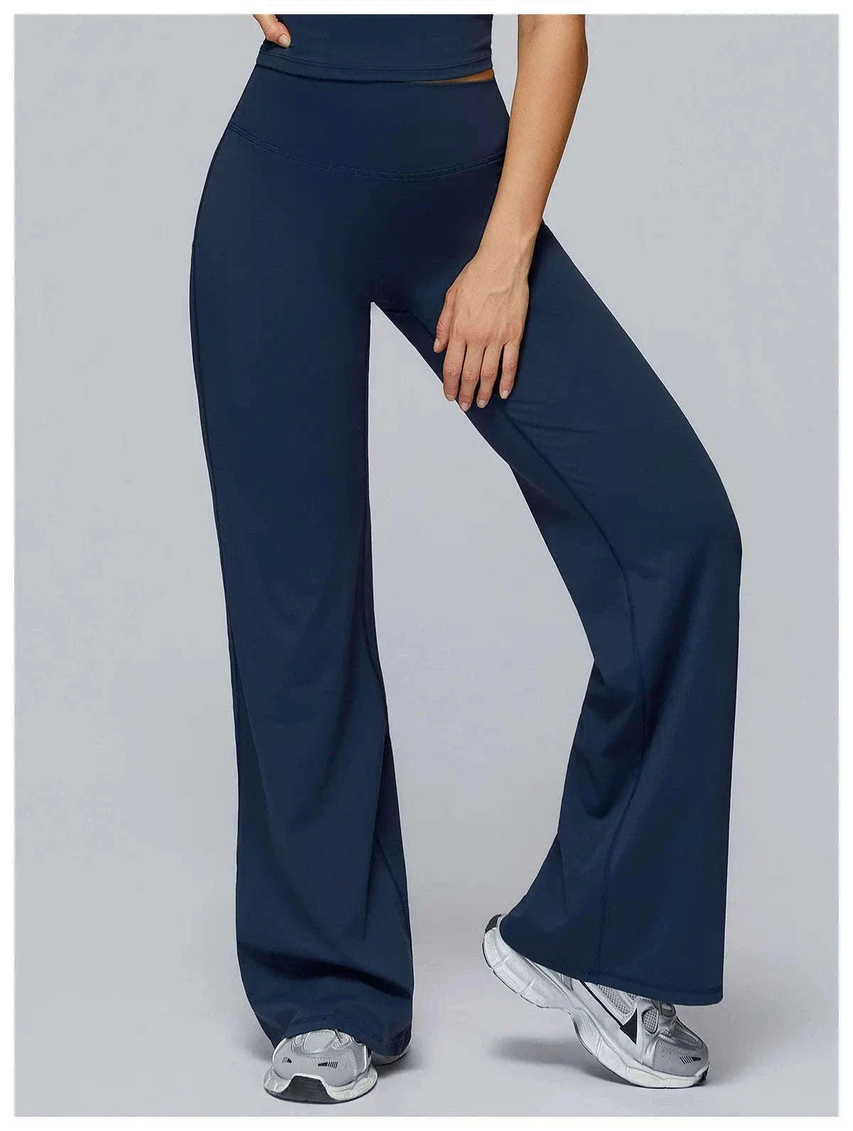 Women’s High Waist Flare Yoga Leggings for Comfort and Style-Lava Red / L / CHINA