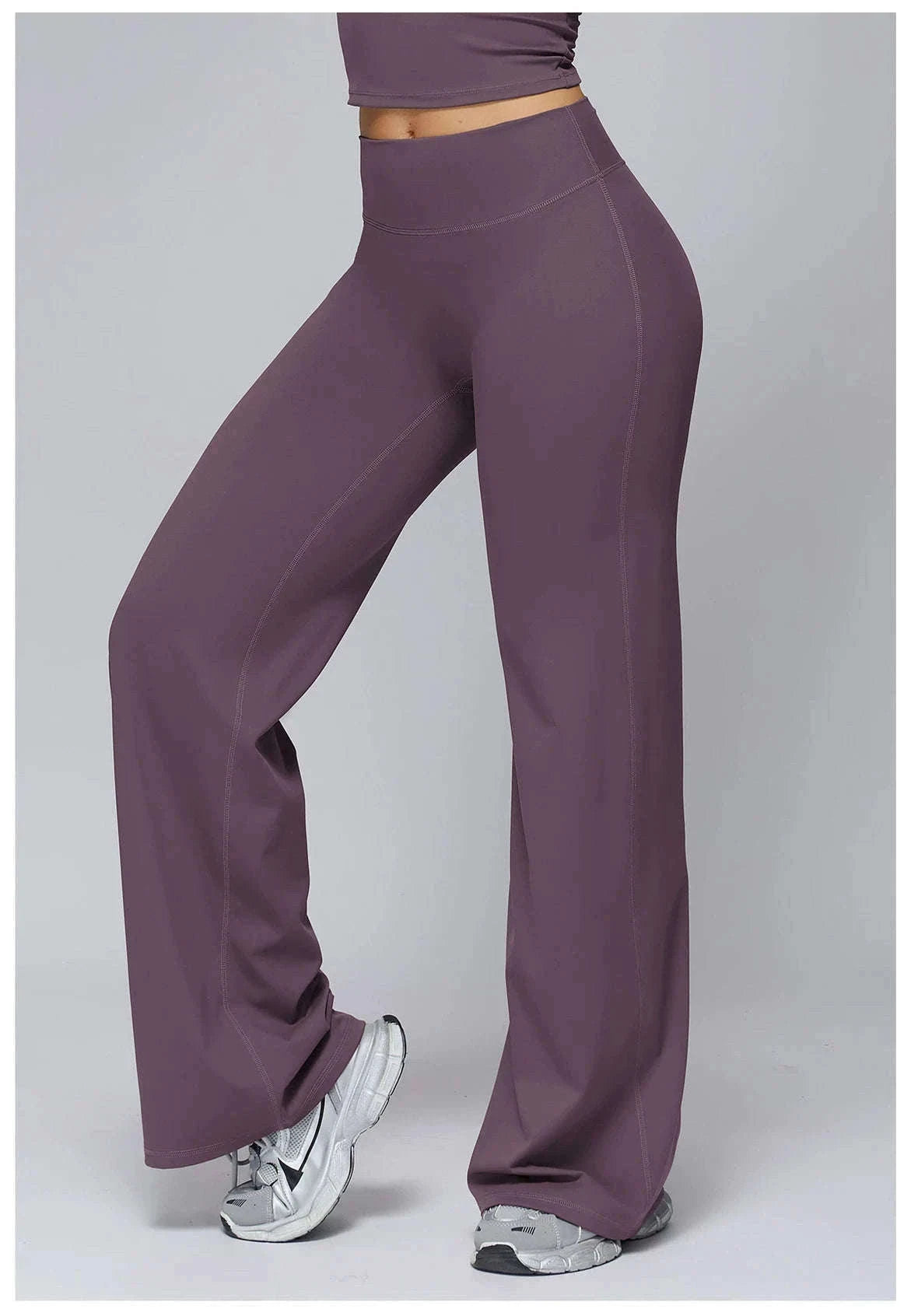 Women’s High Waist Flare Yoga Leggings for Comfort and Style-Lava Red / L / CHINA
