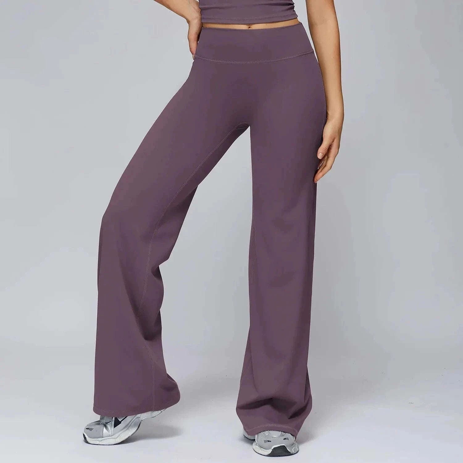 Women’s High Waist Flare Yoga Leggings for Comfort and Style-Lava Red / L / CHINA