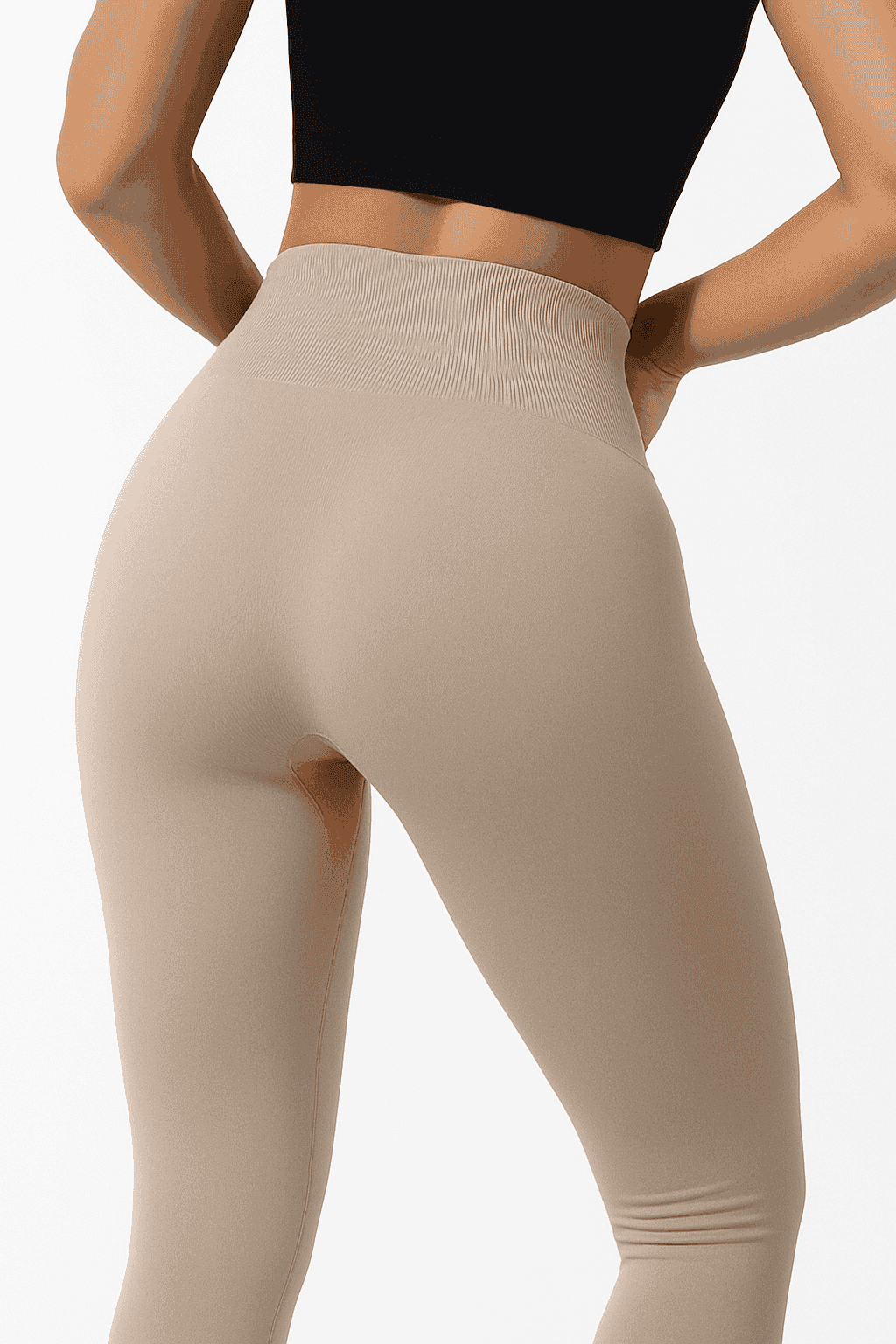 Women's High Waist Seamless Yoga Leggings-S / black