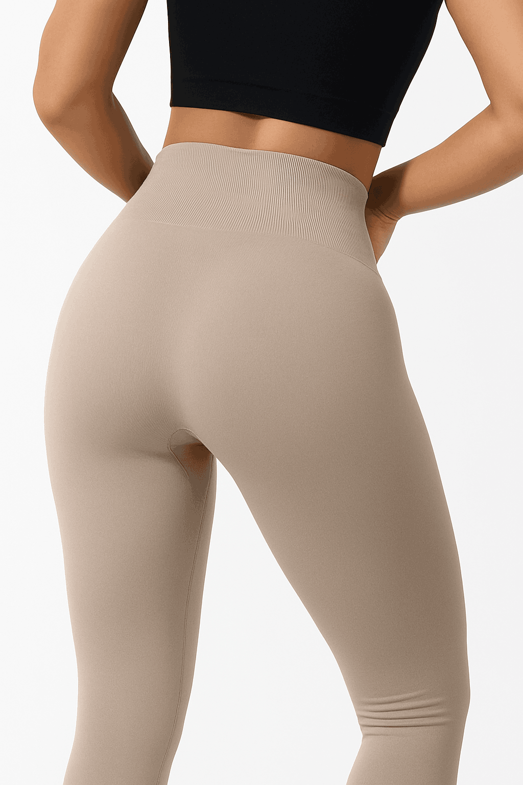 Women's High Waist Seamless Yoga Leggings-S / black