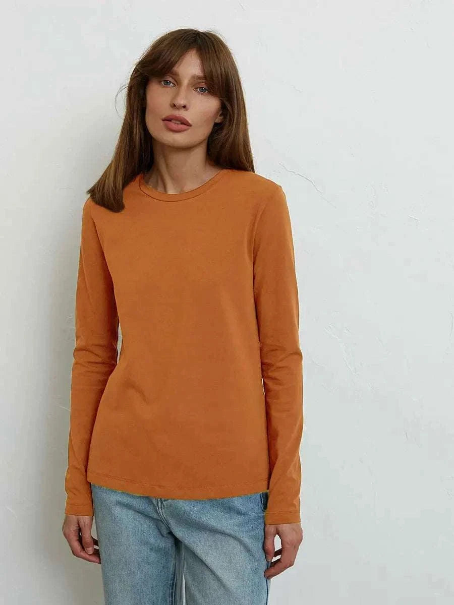Women’s Loose Cotton Everyday T-Shirt – Soft Casual O-Neck Tee-Light Green / L