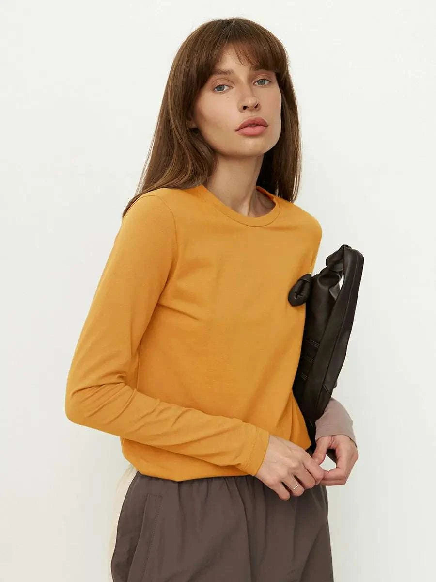 Women’s Loose Cotton Everyday T-Shirt – Soft Casual O-Neck Tee-Light Green / L