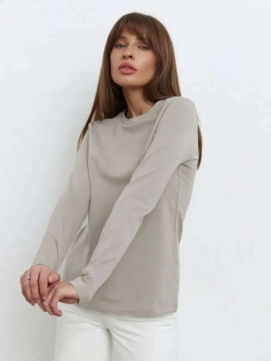 Women’s Loose Cotton Everyday T-Shirt – Soft Casual O-Neck Tee-Light Green / L