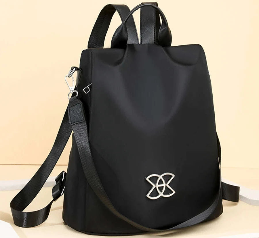 Women's Multifunction Nylon Backpack – Fashion Anti-Theft Travel Bag-Colored PoMuo