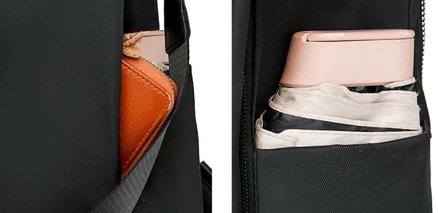 Women's Multifunction Nylon Backpack – Fashion Anti-Theft Travel Bag-Colored PoMuo