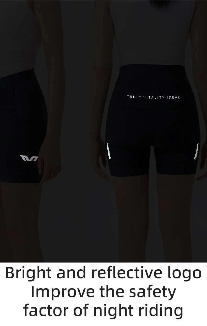 Women’s Quick-Dry Cycling Shorts Breathable Anti-Sweat Bike Shorts-YDDK004 / Asia XXL (EU XL)