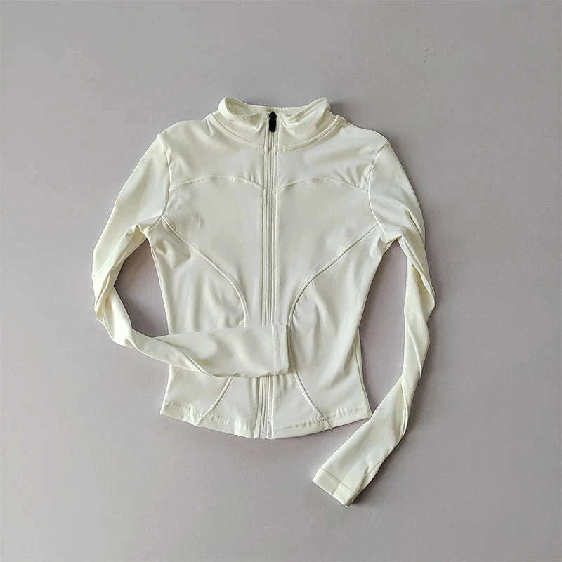Women's Quick Dry Yoga Jacket-White / M