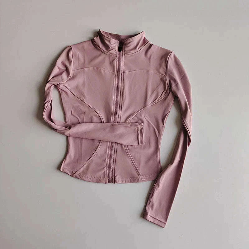 Women's Quick Dry Yoga Jacket with Seamless Comfort-White / M
