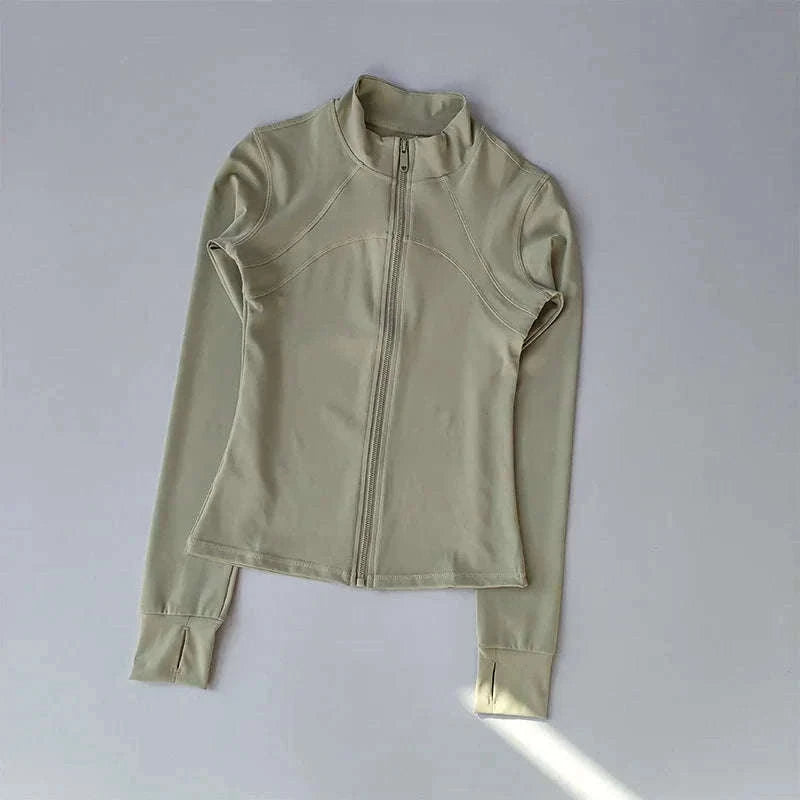Women's Quick Dry Yoga Jacket with Seamless Comfort-White / M