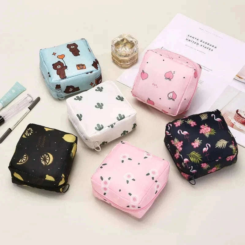 Women’s Sanitary Napkin & Tampon Organizer Pouch-Bear