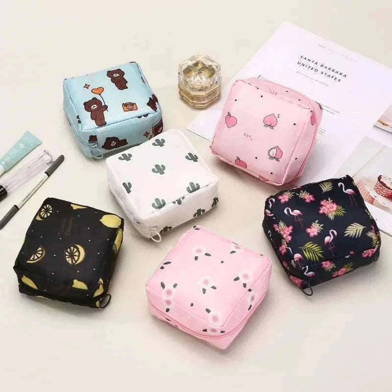 Women’s Sanitary Napkin & Tampon Organizer Pouch-Bear