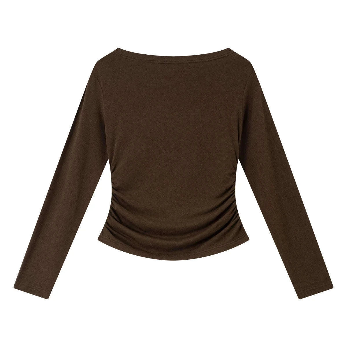Women’s Slim Fit Slash Neck Long Sleeve Stretch Knit Top-Gray Striped tee / S