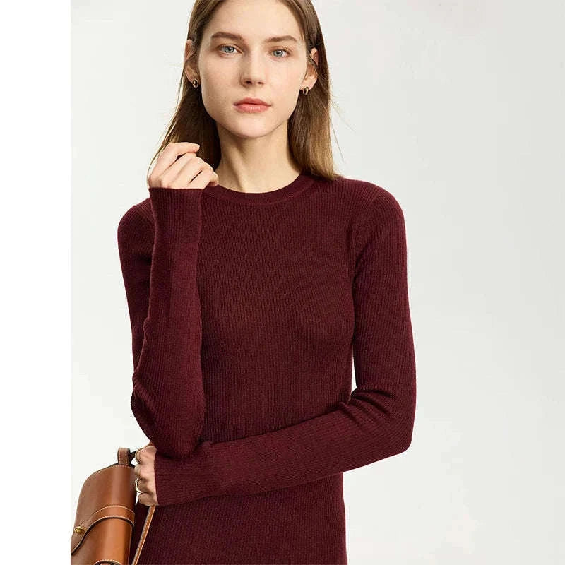 Women’s Slim Fit Wool Turtleneck Sweater – Soft Stretch Winter Pullover-coffee12323075 / M