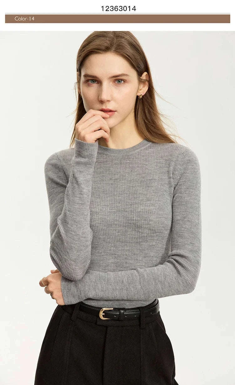 Women’s Slim Fit Wool Turtleneck Sweater – Soft Stretch Winter Pullover-coffee12323075 / M