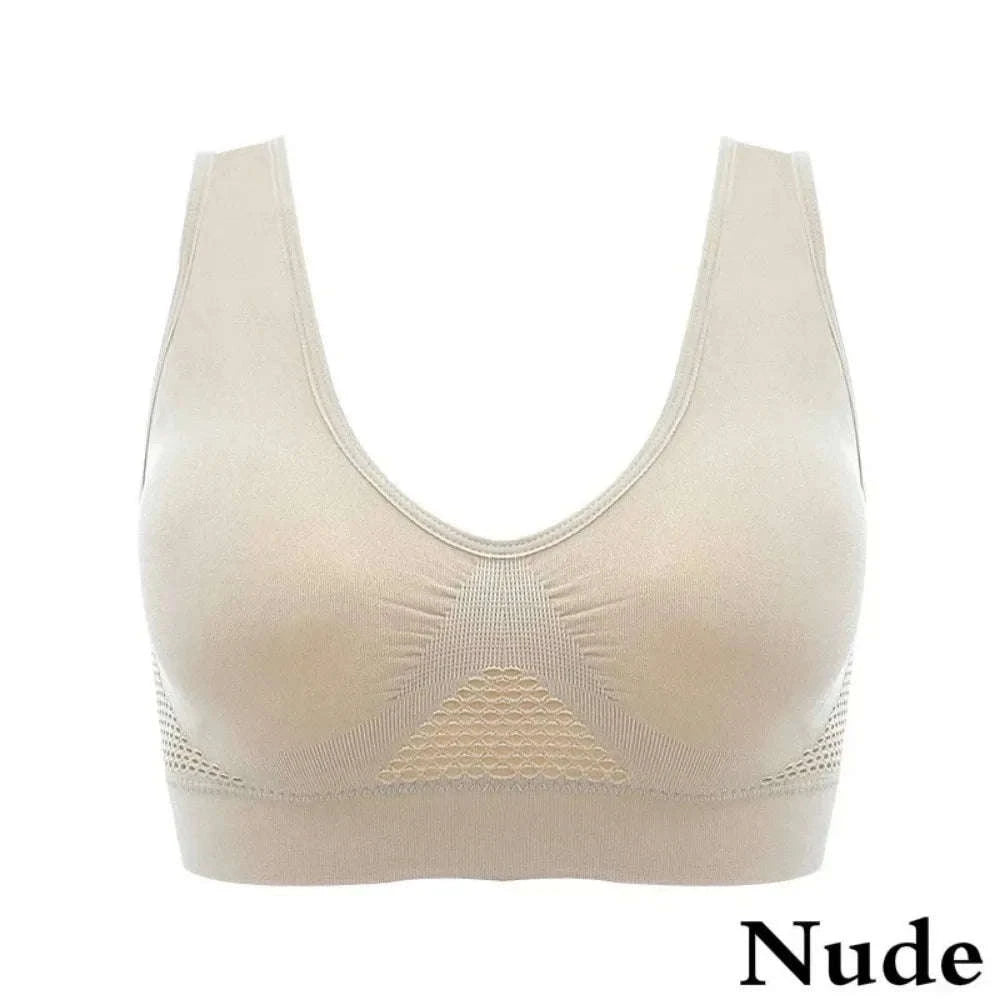 Women's Sports Vest Bra-XL / Nude
