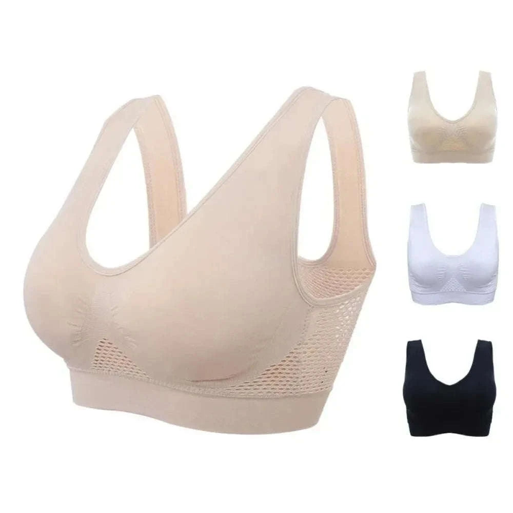 Women's Sports Vest Bra-XL / Nude