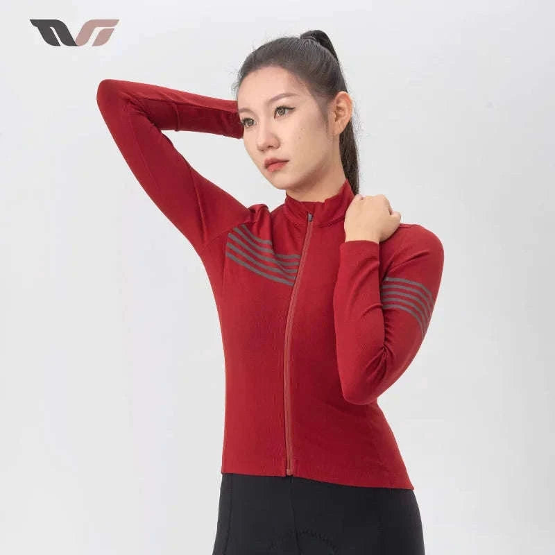 Women’s Windproof Thermal Cycling Jacket for Spring & Autumn Rides-YPW065-3 / Asian L(EUR M)