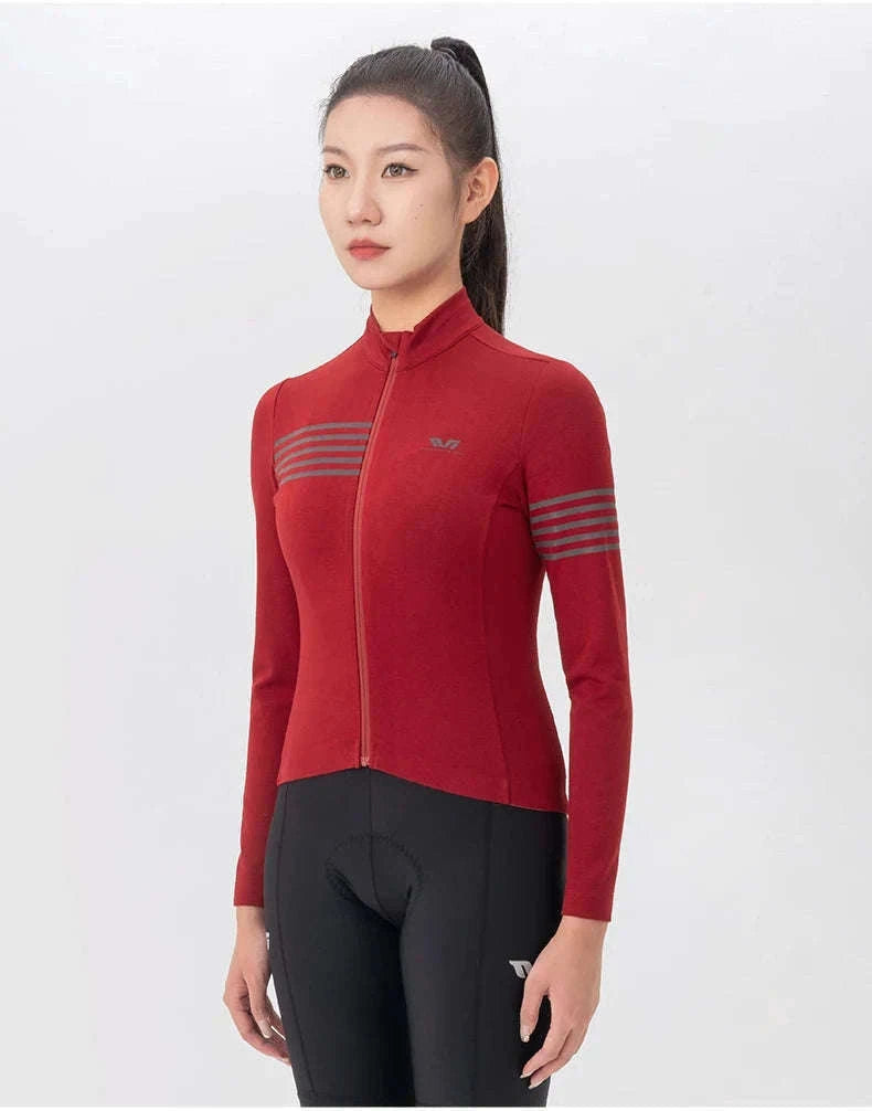 Women’s Windproof Thermal Cycling Jacket for Spring & Autumn Rides-YPW065-3 / Asian L(EUR M)
