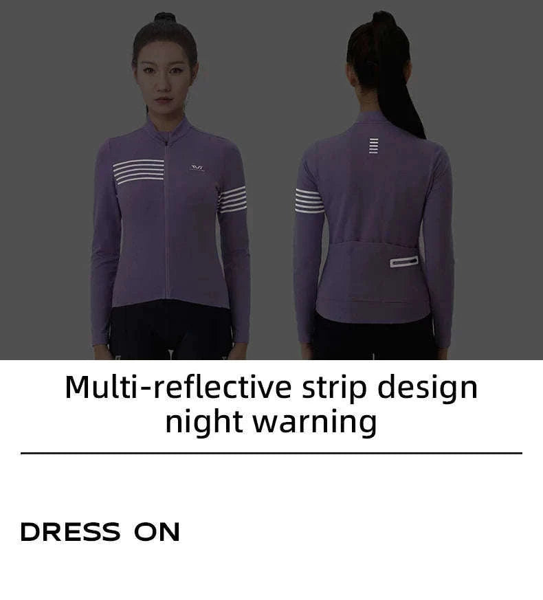 Women’s Windproof Thermal Cycling Jacket for Spring & Autumn Rides-YPW065-3 / Asian L(EUR M)