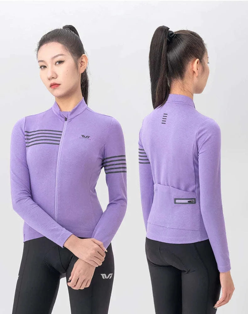Women’s Windproof Thermal Cycling Jacket for Spring & Autumn Rides-YPW065-3 / Asian L(EUR M)