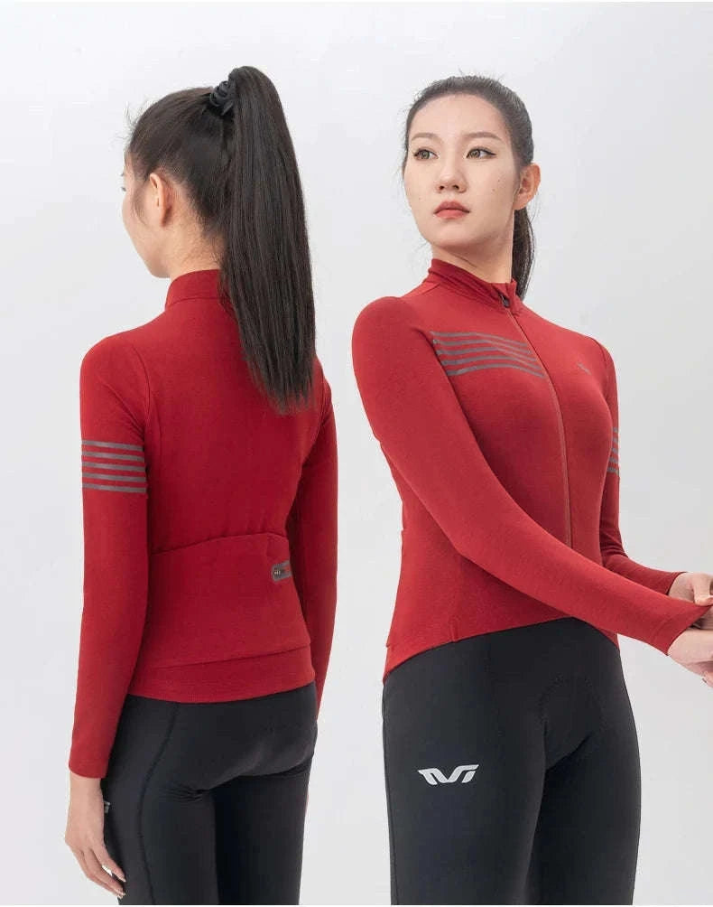 Women’s Windproof Thermal Cycling Jacket for Spring & Autumn Rides-YPW065-3 / Asian L(EUR M)