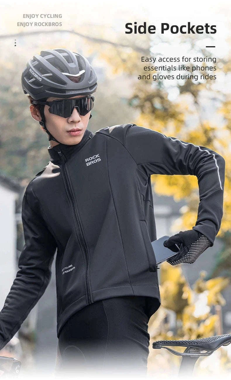 Women’s Winter Cycling Jacket with Fleece Lining and Windproof Design-YPW057 / Asian XXXL(EUR XXL)