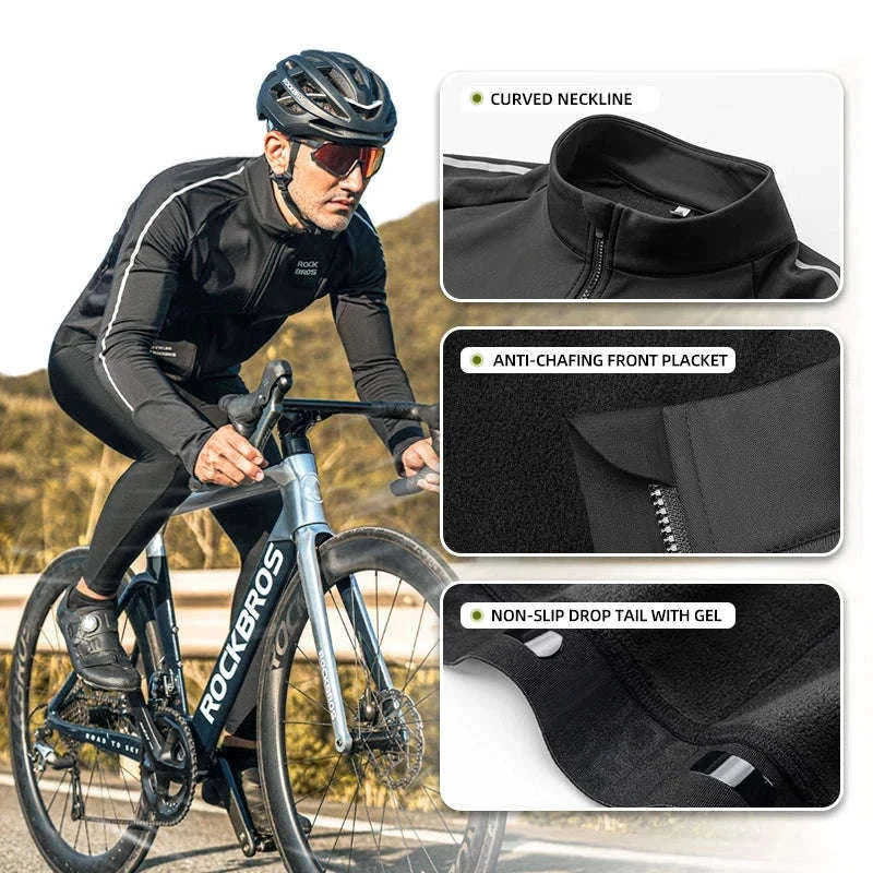 Women’s Winter Cycling Jacket with Fleece Lining and Windproof Design-YPW057 / Asian XXXL(EUR XXL)