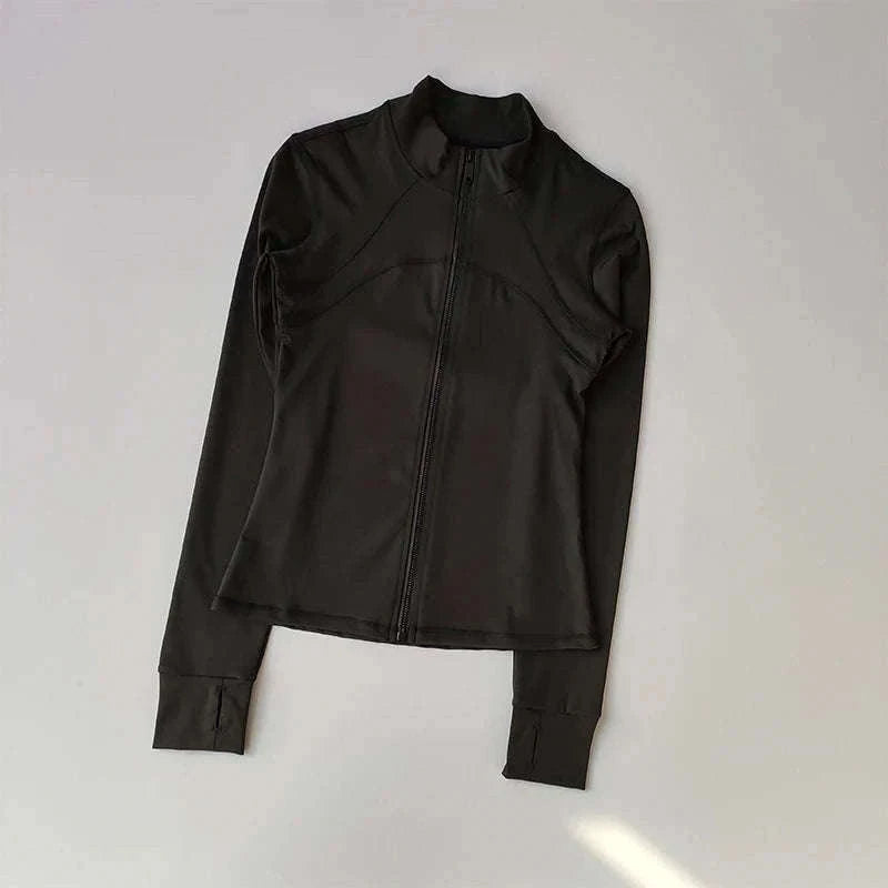 Women's Yoga Jacket with Breathable Comfort and Flexible Fit-M / beige
