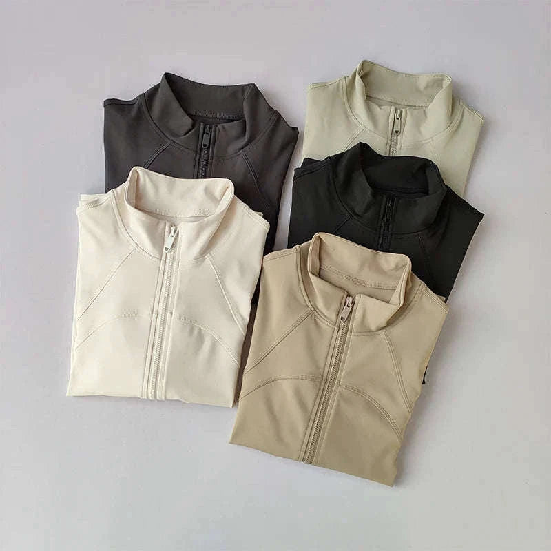 Women's Yoga Jacket with Breathable Comfort and Flexible Fit-M / beige