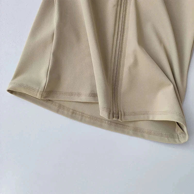 Women's Yoga Jacket with Breathable Comfort and Flexible Fit-M / beige