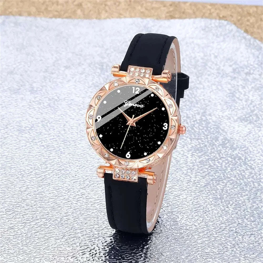 Womens Watches Set with Luxury Rhinestone Details-HS