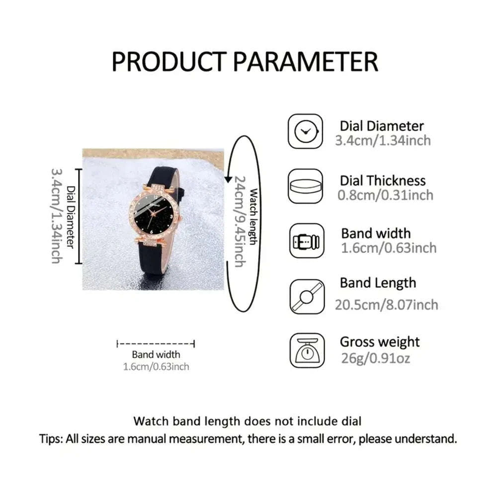 Womens Watches Set with Luxury Rhinestone Details-HS