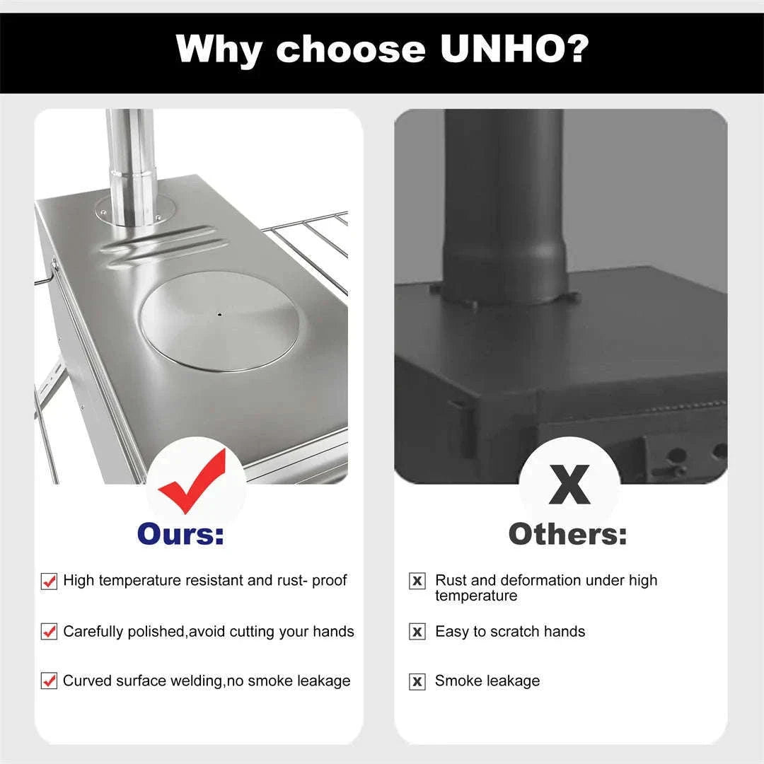 Wood Burning Stove for Camping, Tent Heating and Cooking-Australia