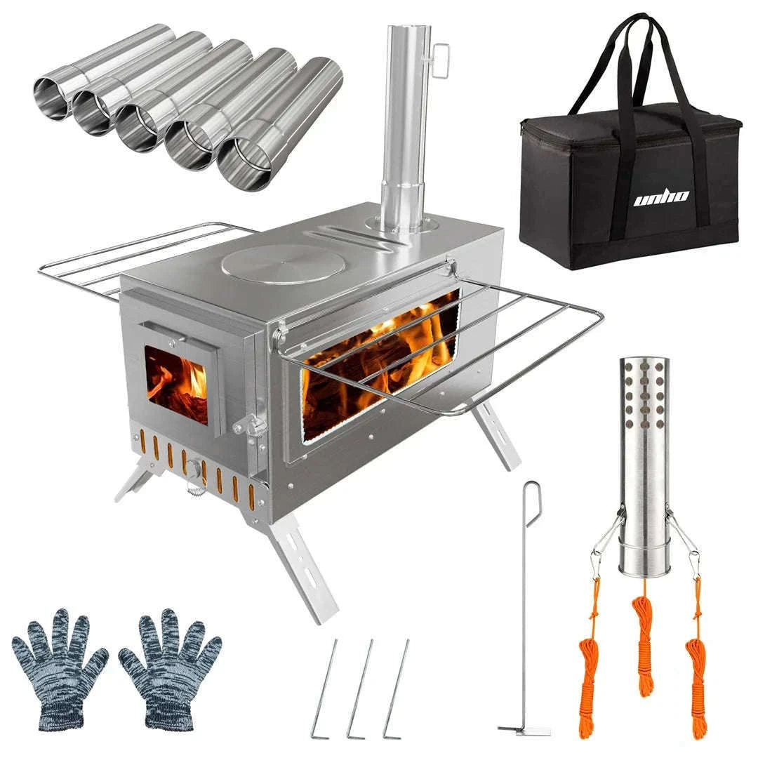 Wood Burning Stove for Camping, Tent Heating and Cooking-Australia