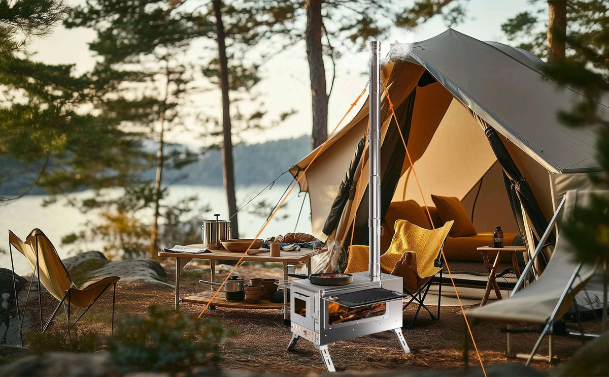 Wood Burning Stove for Camping, Tent Heating and Cooking-Australia