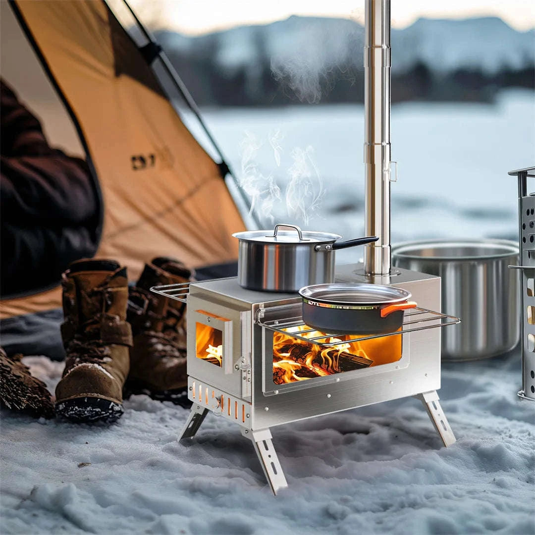 Wood Burning Stove for Camping, Tent Heating and Cooking-Australia