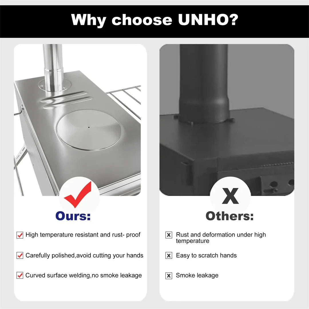 Wood Burning Stove for Camping, Tent Heating and Cooking-Australia