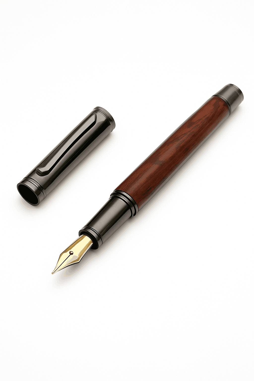 Wood Fountain Pen with Tiger Pattern Finish-Tiger skin pattern