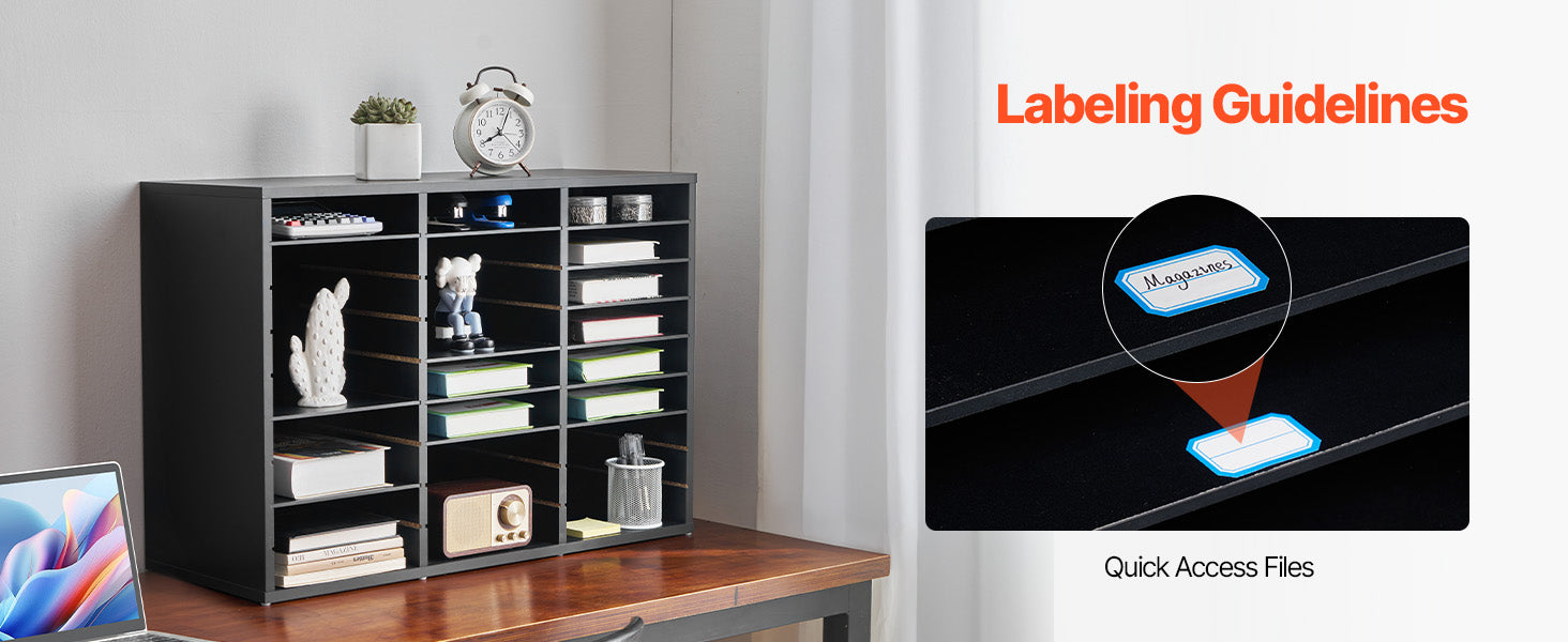 Wood Literature Organizer Mail Sorter for Office, Home, Classroom